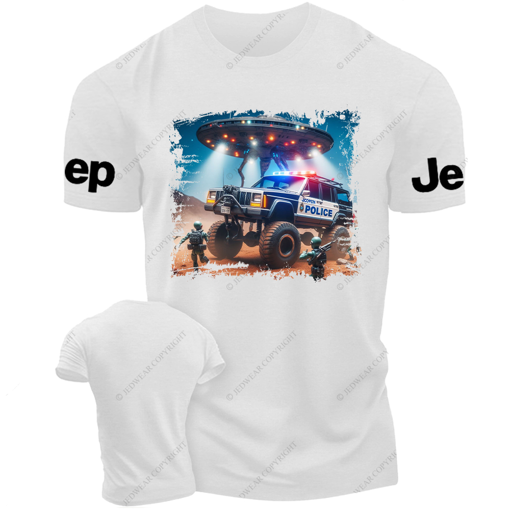 Cherokee XJ Police UFO ET Jp T-Shirt