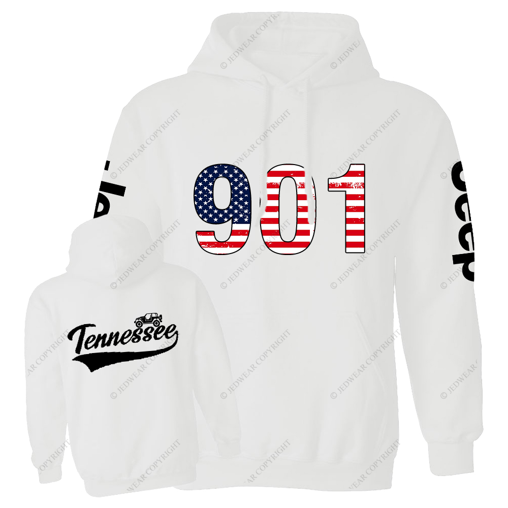 Tennessee Area Codes 901 American Flag Jp Oversized Hoodie