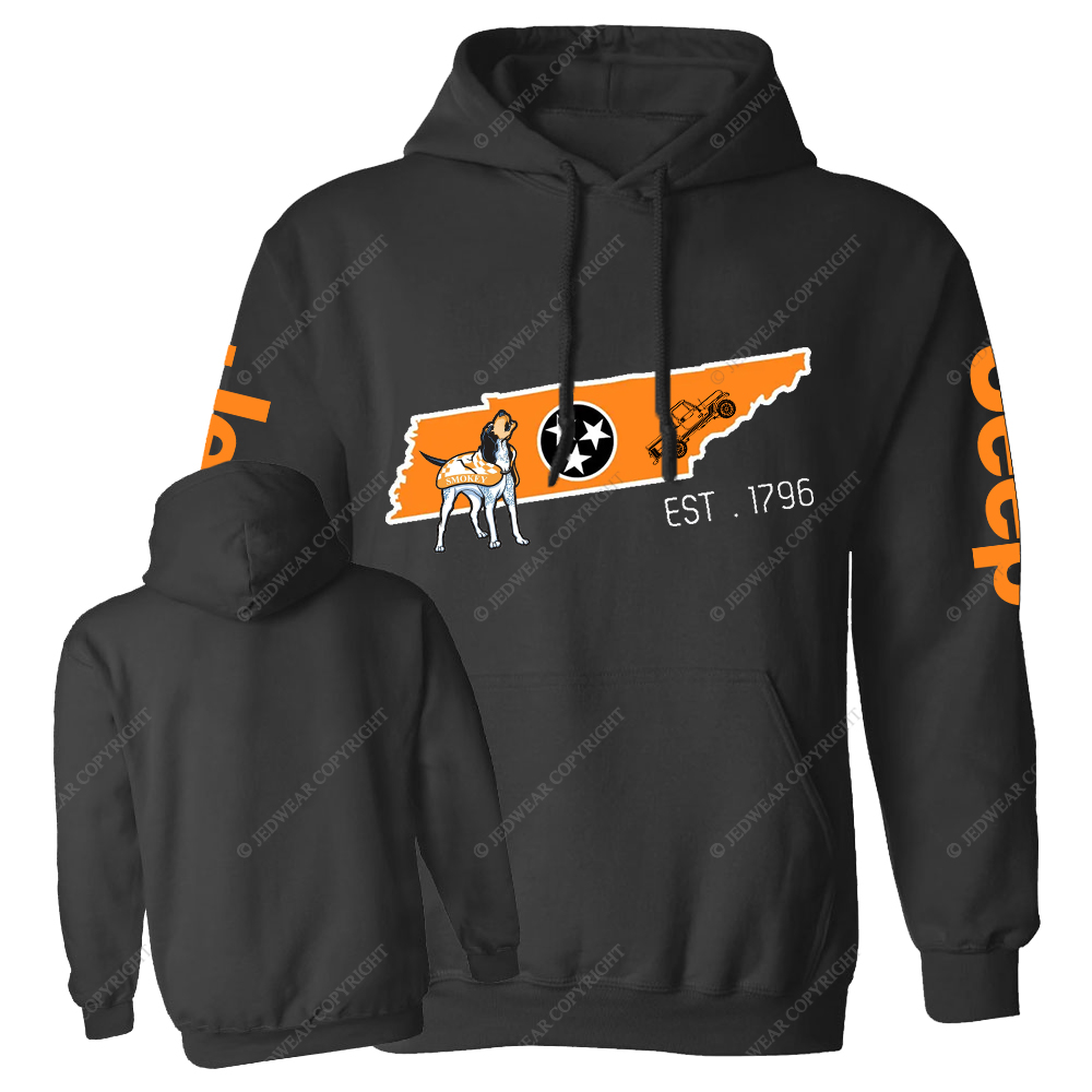 Tennessee Map Smokey Est 1796 Jp Oversized Hoodie