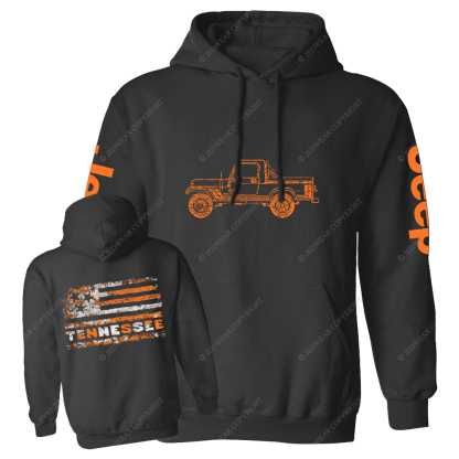 Tennessee Flag Truck Jp Oversized Hoodie