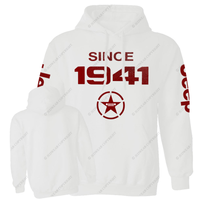 Vintage Military Star Circle Since 1941 Jp Oversized Hoodie