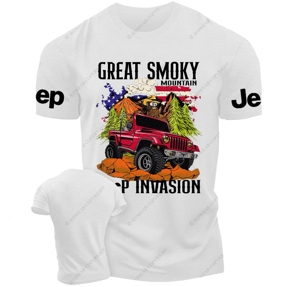 Great Smoky Mountain Invasion American Flag Jp T-Shirt