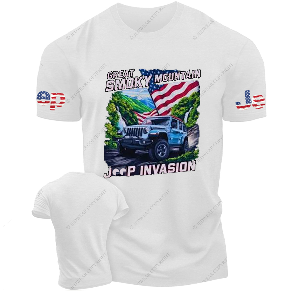 American Flag Great Smoky Mountain Jp T-Shirt