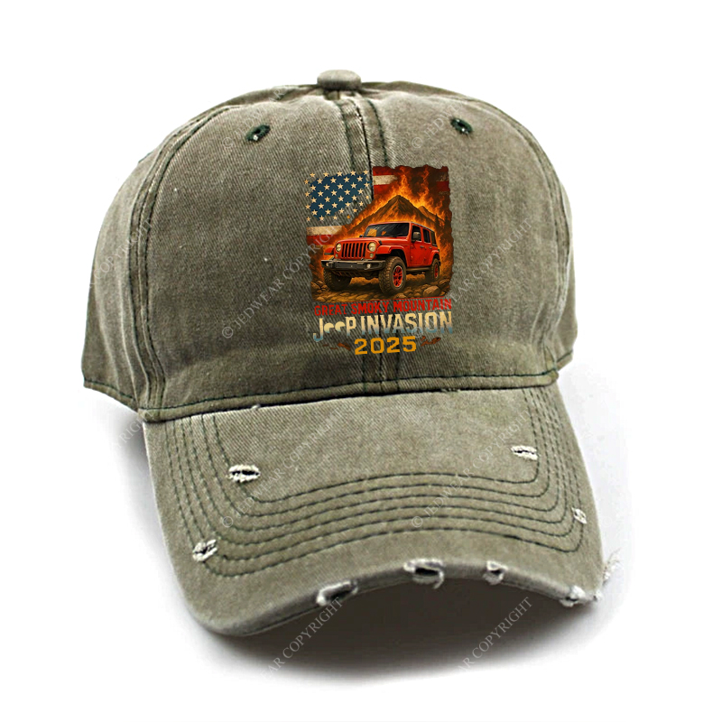 Great Smoky Mountain Invasion Vintage Style Jp Baseball Cap
