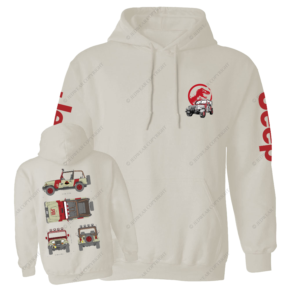 Dinosaur On The Back Of An Off-Road Vehicle Jp Casual Hoodie
