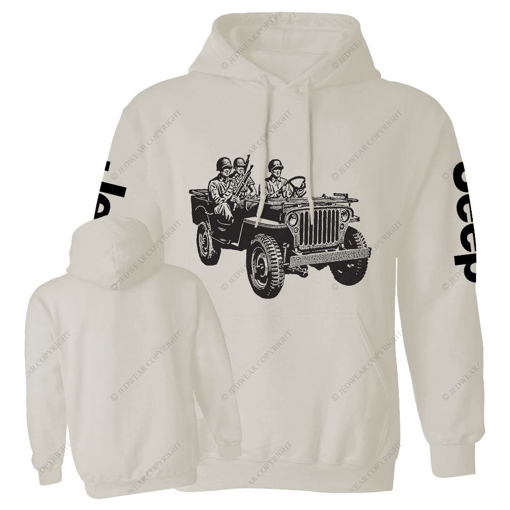 Soldiers Holding Guns In Car Jp Casual Hoodie
