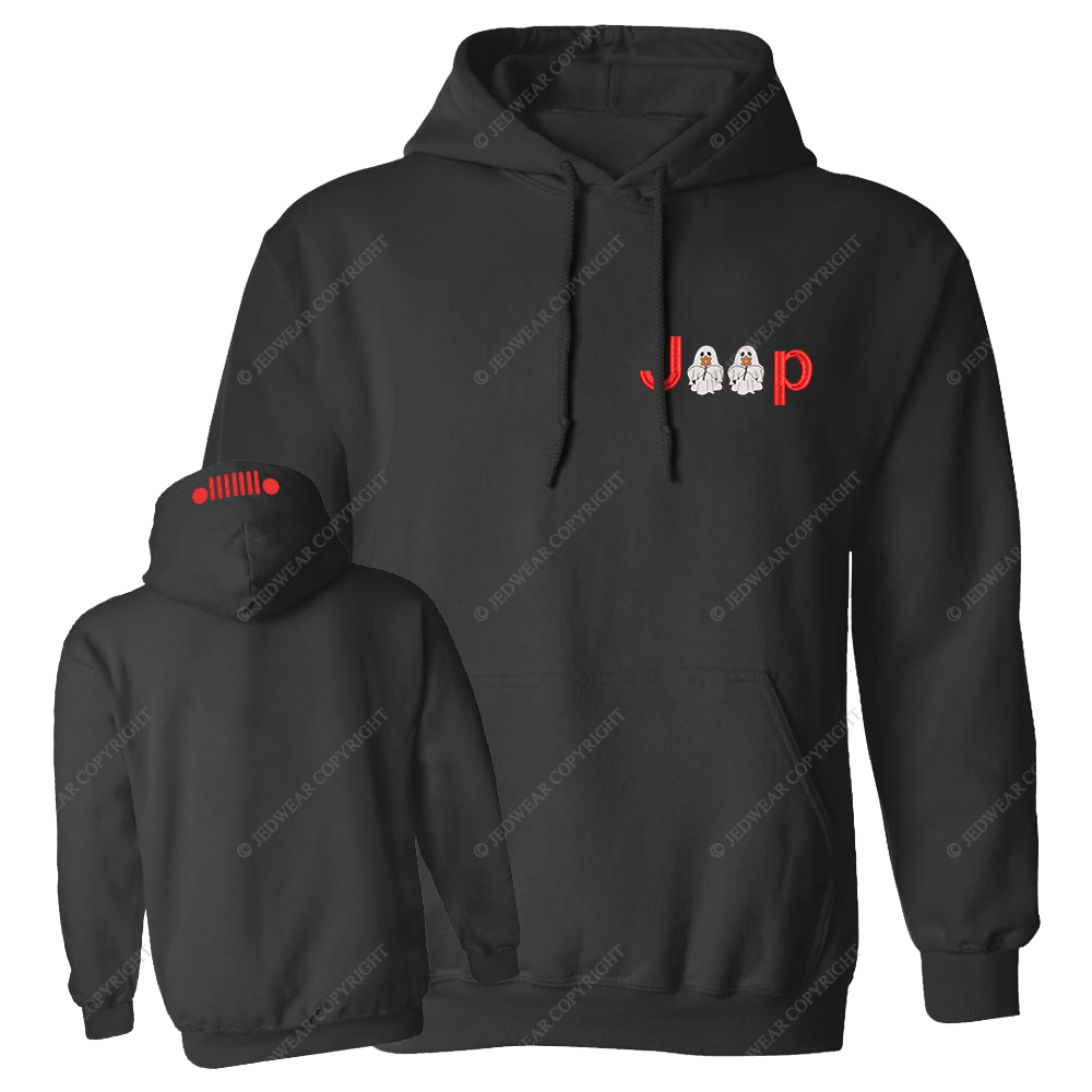 Halloween Ghosts Jp Embroidered Casual Hoodie