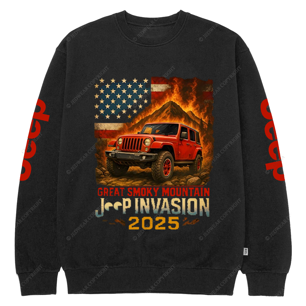 Great Smoky Mountain Invasion Vintage Style Jp Crew Neck Sweatshirt
