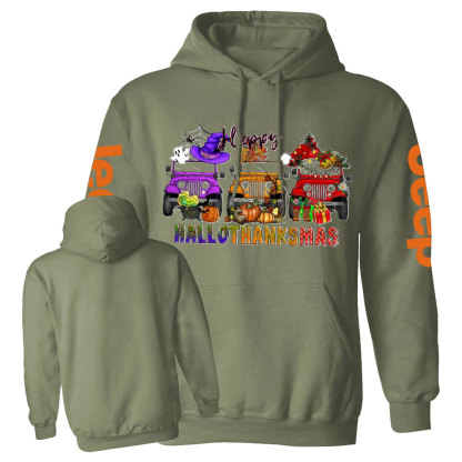 Happy Hallothanksmas Car Jp Casual Hoodie