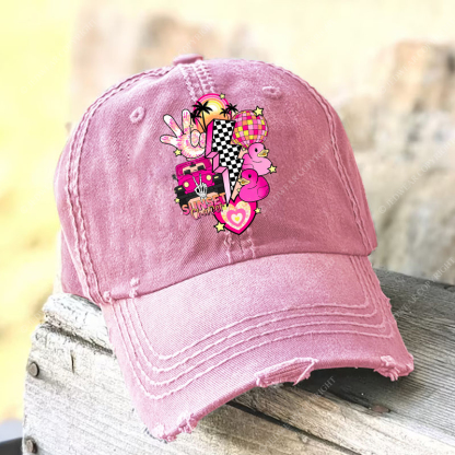Pink off-Roading Vehicle Sunset Chaser Rubber Duck Jp Baseball Cap