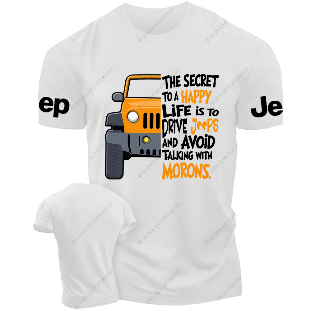 Orange Car The Secret To A Happy Life Is To Drive Jp T-Shirt