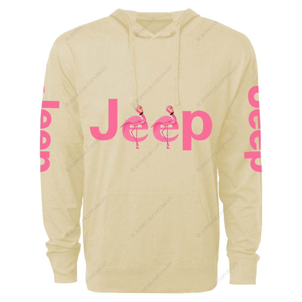 Pink Swan Flamingo Jp Lightweight Hoodie