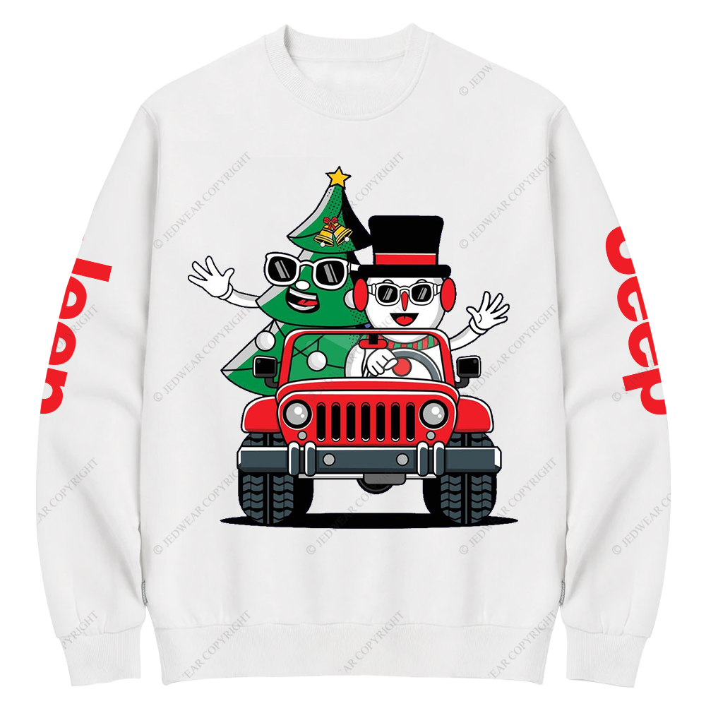 Santa And Reindeer Driving Christmas Jp Casual Hoodie