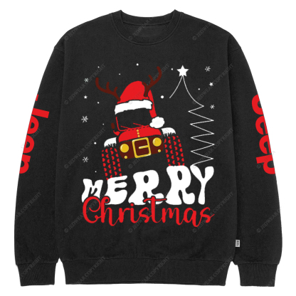 Christmas Offroad Car Jp Crew Neck Sweatshirt