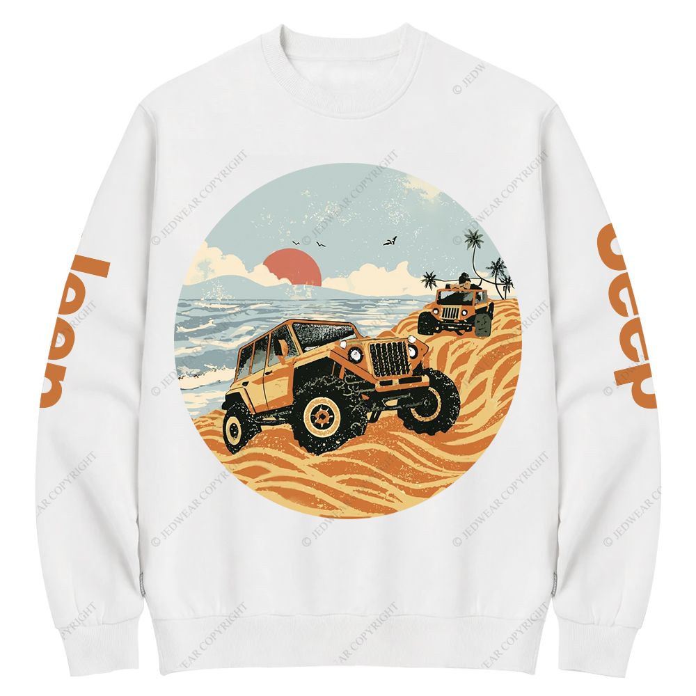 Sunset Sea Surf Jp Crew Neck Sweatshirt