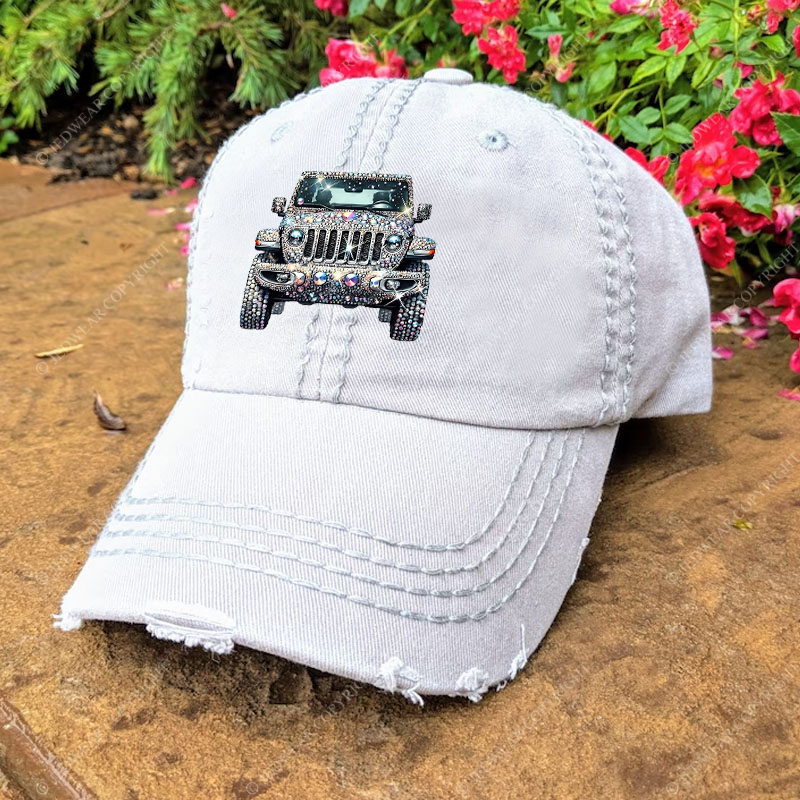 Bling Sparkle Rhinestone Car Glam Girl Jp Baseball Cap