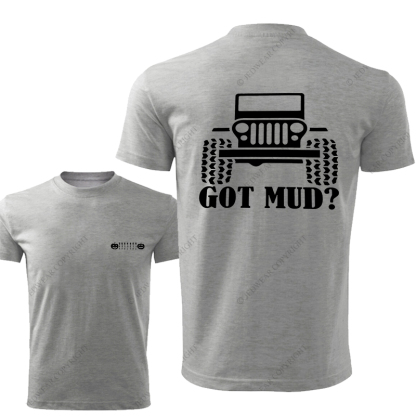 JP Halloween Got Mud Pumpkin Skull And  Front And Rear Design JP T-Shirt
