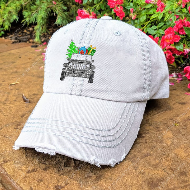 Merry Christmas Bling Car Jp Baseball Cap