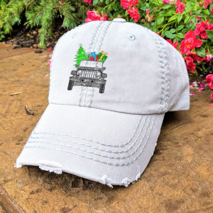 Merry Christmas Bling Car Jp Baseball Cap