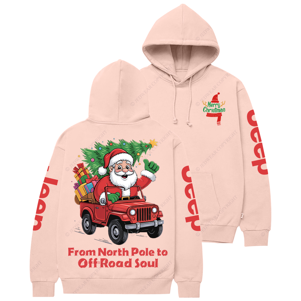 Christmas Santa Riding Monster Truck Xmas Jp Casual Hoodie