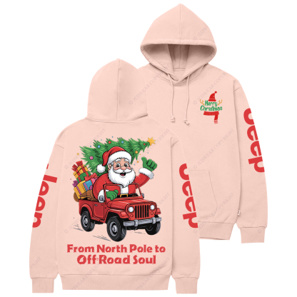 Christmas Santa Riding Monster Truck Xmas Jp Casual Hoodie