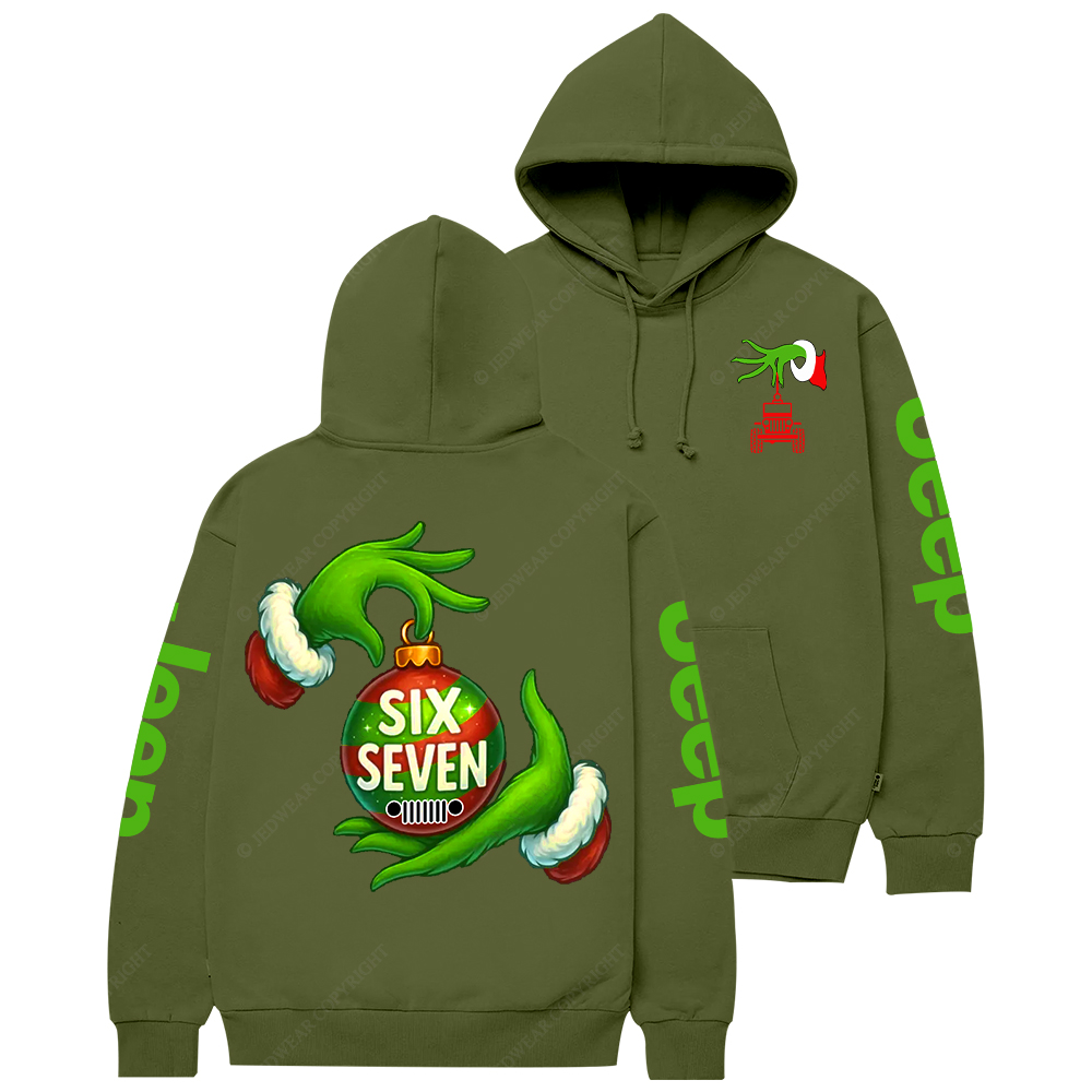 Six Seven Christmas Slang Xmas Meme Funny Number Jp Casual Hoodie
