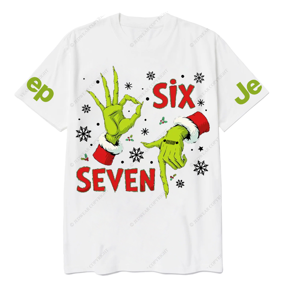 Viral Six Seven Christmas Meme Funny Internet Joke  Jp T-Shirt