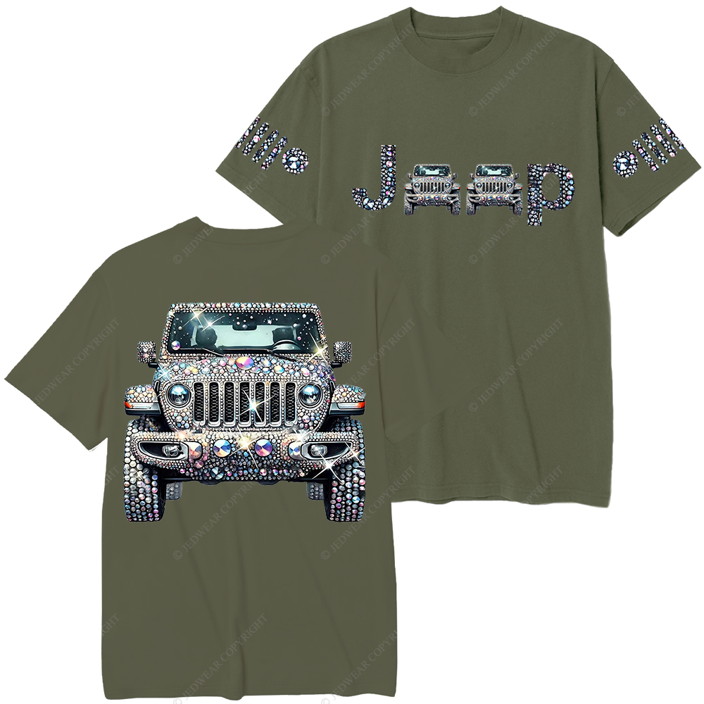 Bling Sparkle Rhinestone Car Glam Girl Jp T-Shirt