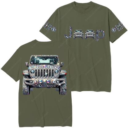 Bling Sparkle Rhinestone Car Glam Girl Jp T-Shirt