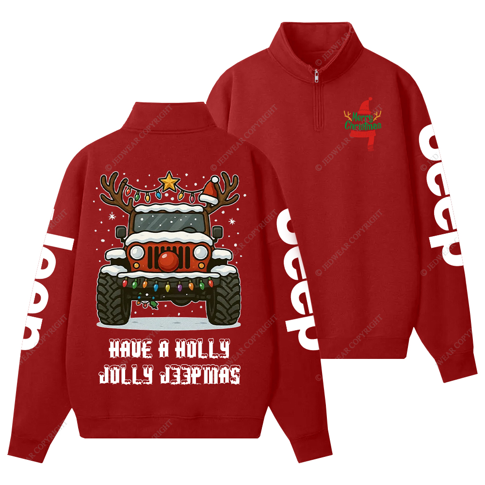 Off-Road Merry Christmas Jp Half-Zip Jacket Sweatshirt