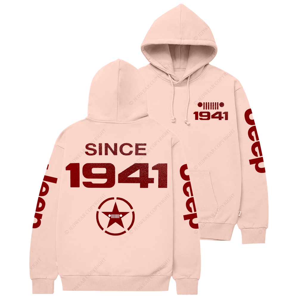 Vintage Military Star Circle Since 1941  Jp Casual Hoodie