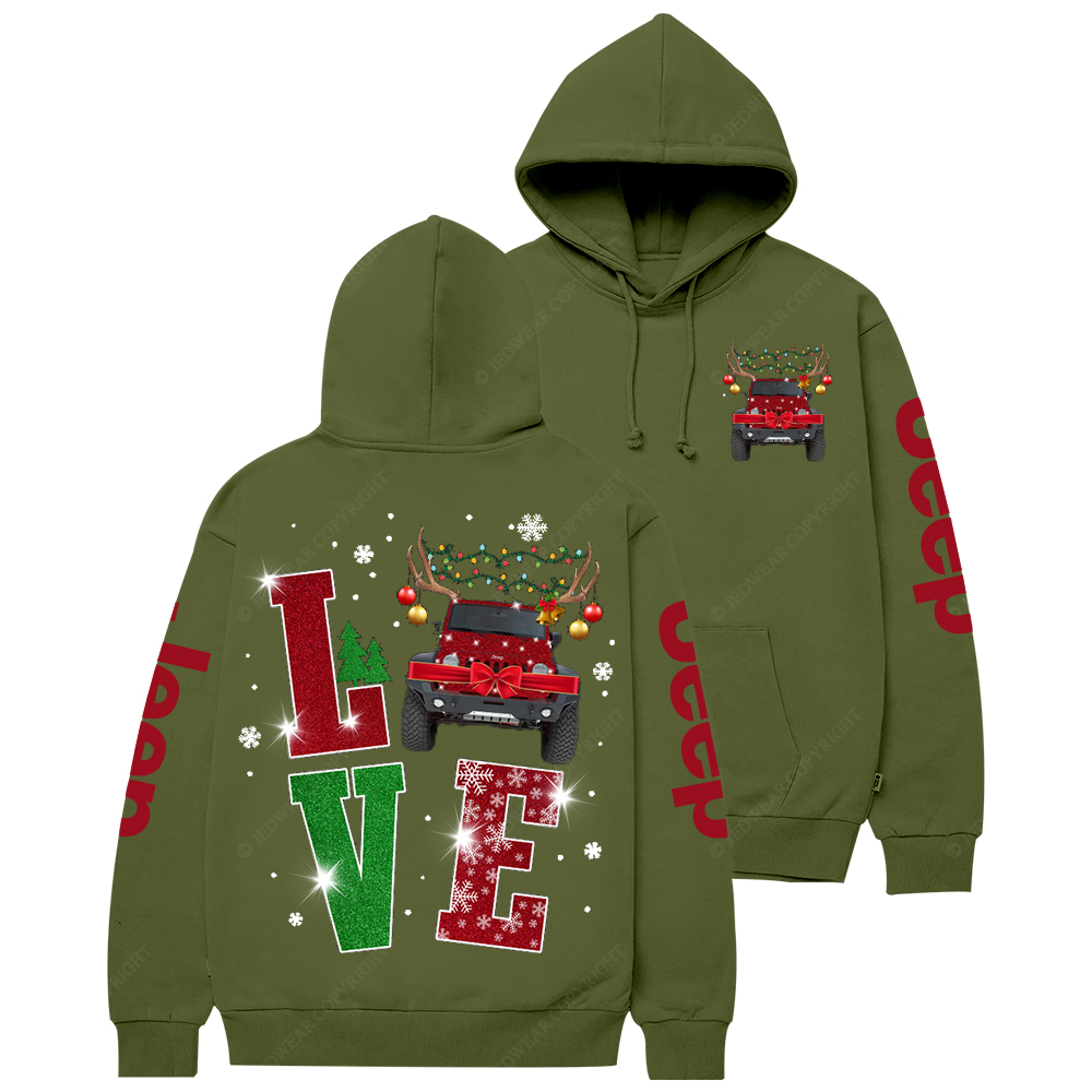 Love Car Merry Christmas Jp Casual Hoodie