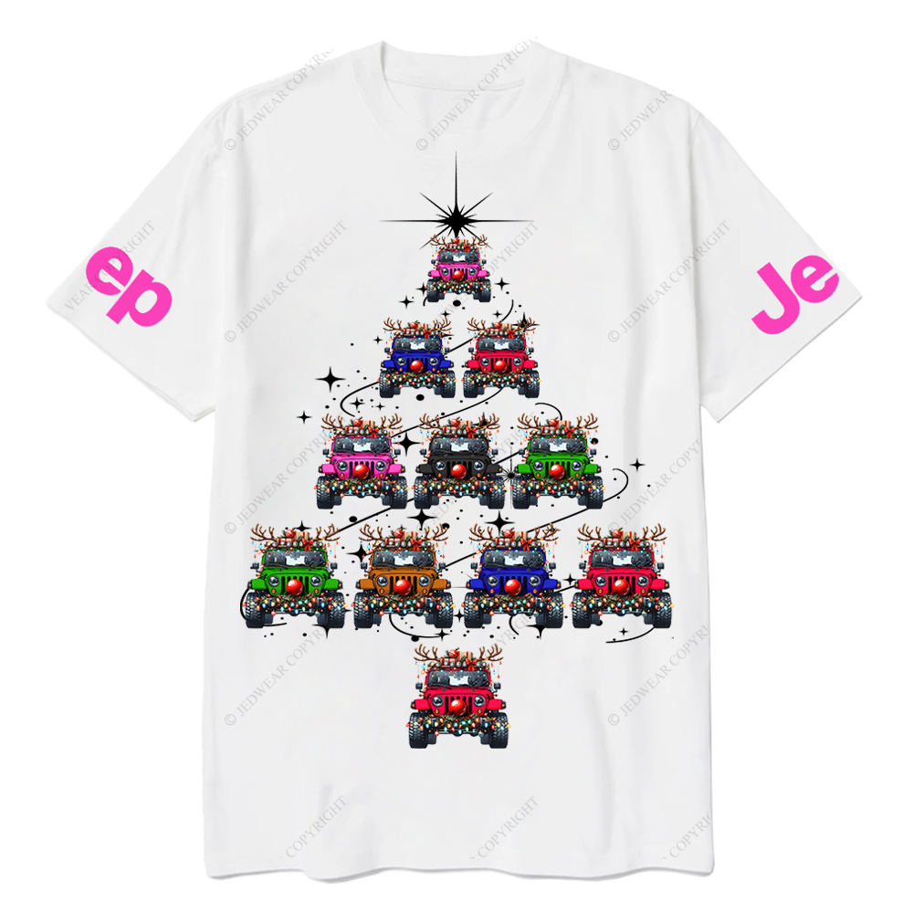 Colorful Lights Merry Christmas Tree Jp T-Shirt