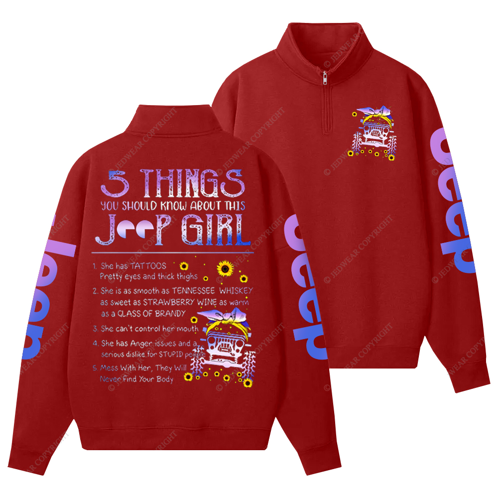 5 Things You Should Know About This Girl Jp Half-Zip Jacket Sweatshirt