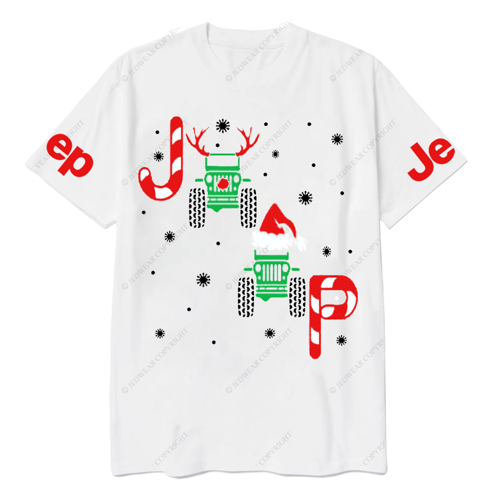 Merry Christmas Snowflakes Antlers Jp T-Shirt
