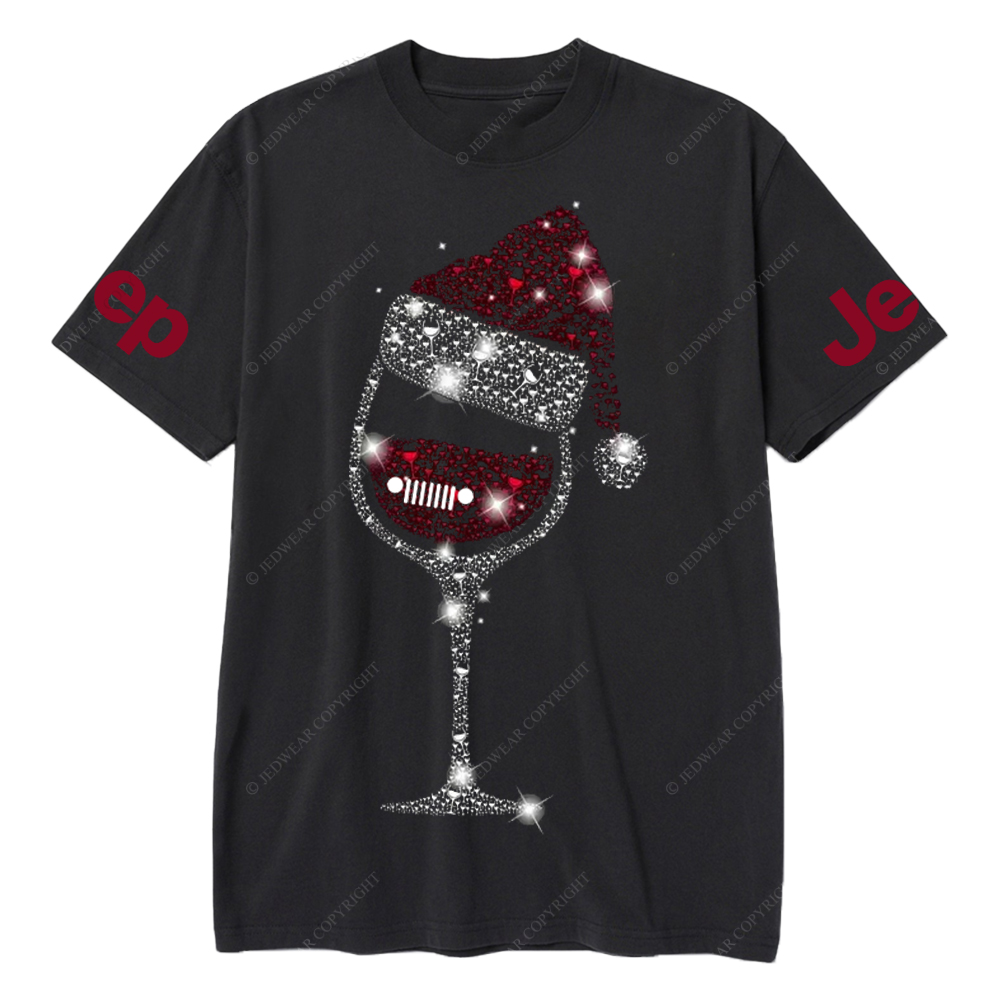 Diamond Bling Glowing Wine Glasses Jp T-Shirt