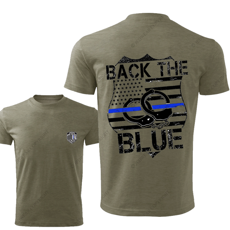 American Flag Policeman Handcuffs Back The Blue  Jp T-Shirt