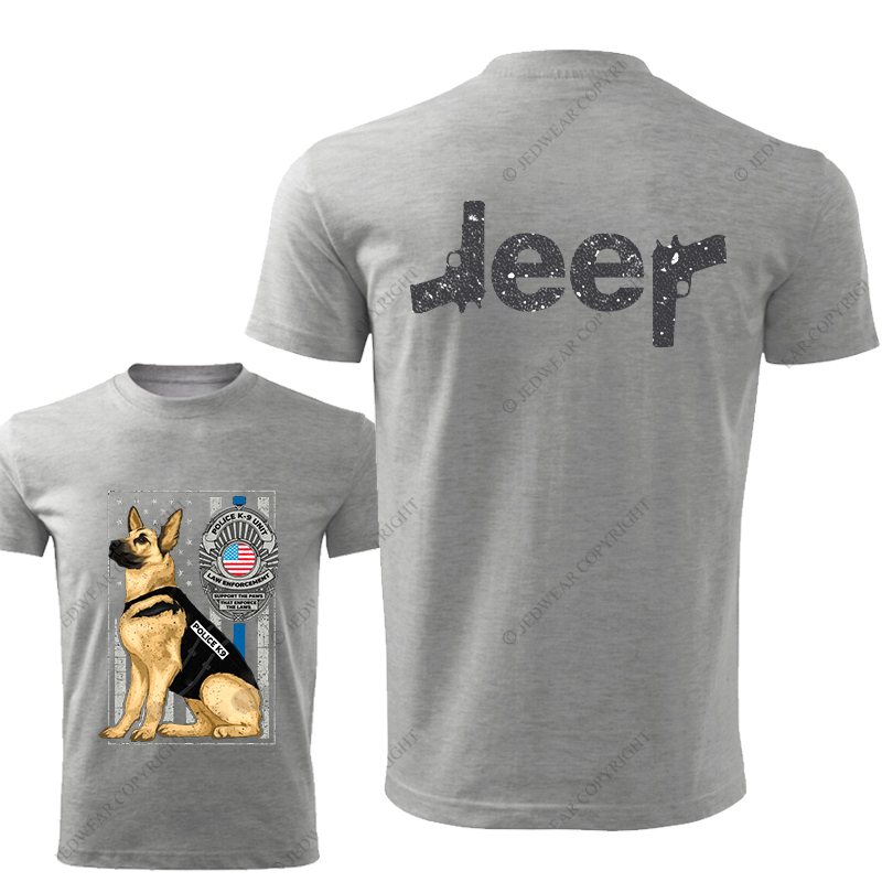 American Flag Police K9 Unit Police Dog Jp T-Shirt