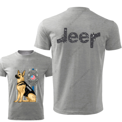 American Flag Police K9 Unit Police Dog Jp T-Shirt