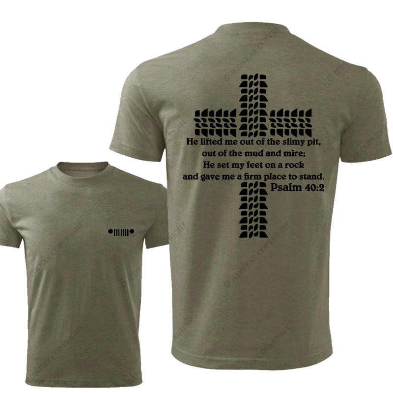 Religion Cross Jesus Bible Wheelmarks  Psalm Jp T-Shirt
