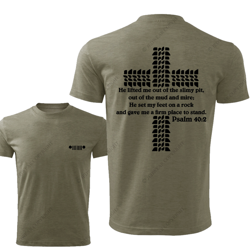 Religion Cross Jesus Bible Wheelmarks  Psalm Jp T-Shirt