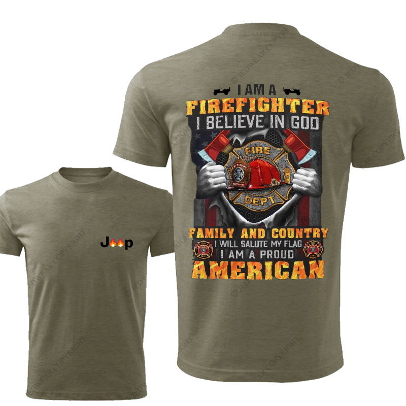 I Am A Firefighter I Believe In God Family And Country Jp T-Shirt