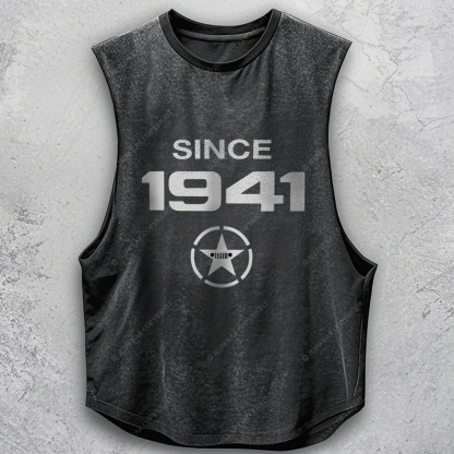 Vintage Military Star Circle Since 1941 Jp - Men Tank