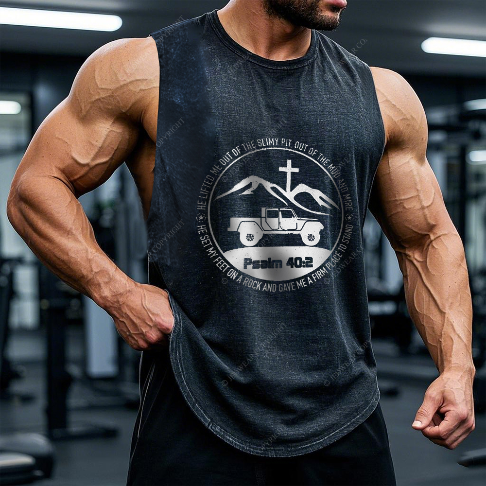Religion The Lifted Me Out Of The Slimy Pit Psalm 40:2 Jp - Men Tank