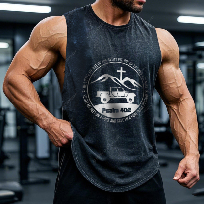 Religion The Lifted Me Out Of The Slimy Pit Psalm 40:2 Jp - Men Tank