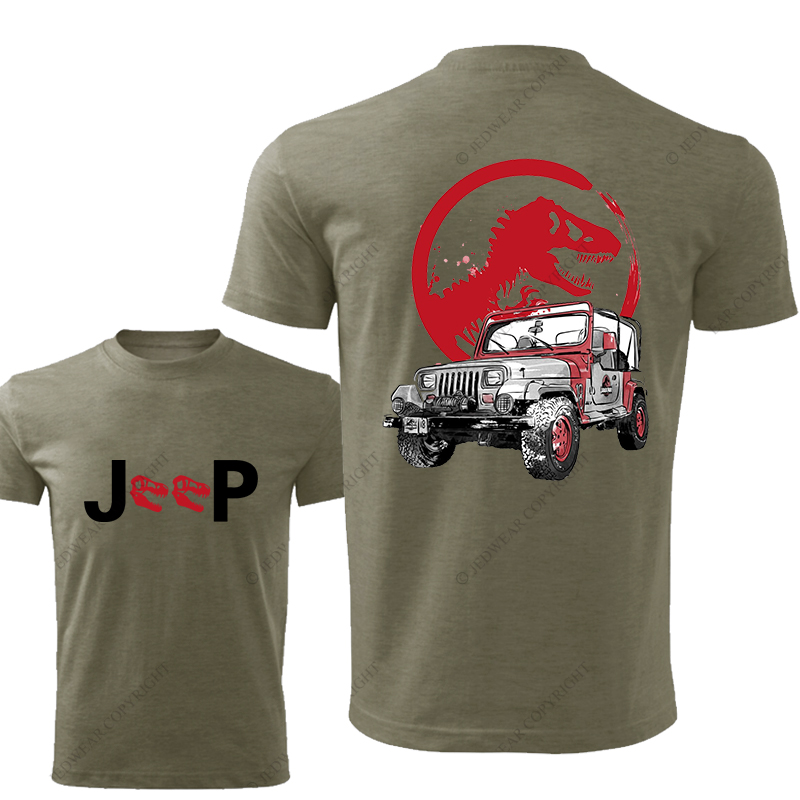 Dinosaur On The Back Of An Off-Road Vehicle Jp T-Shirt