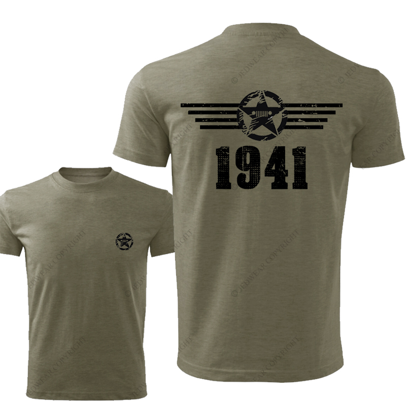 JP Created Times Since 1941 Military Star Front And Rear Design JP T-Shirt