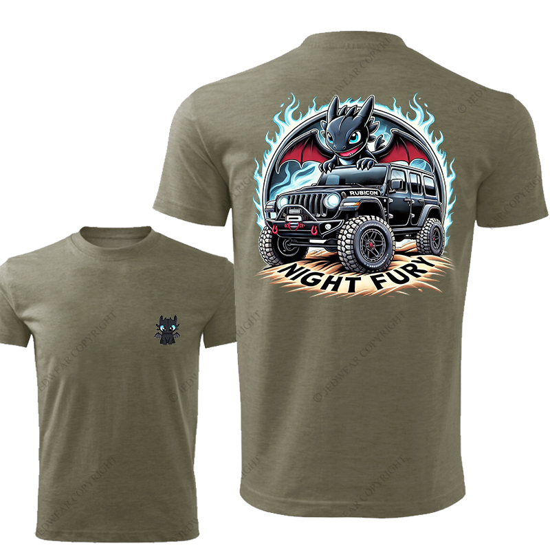 Night Fury Halloween A Little Bat Is Driving Rubicon Jp T-Shirt