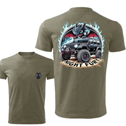 Night Fury Halloween A Little Bat Is Driving Rubicon Jp T-Shirt