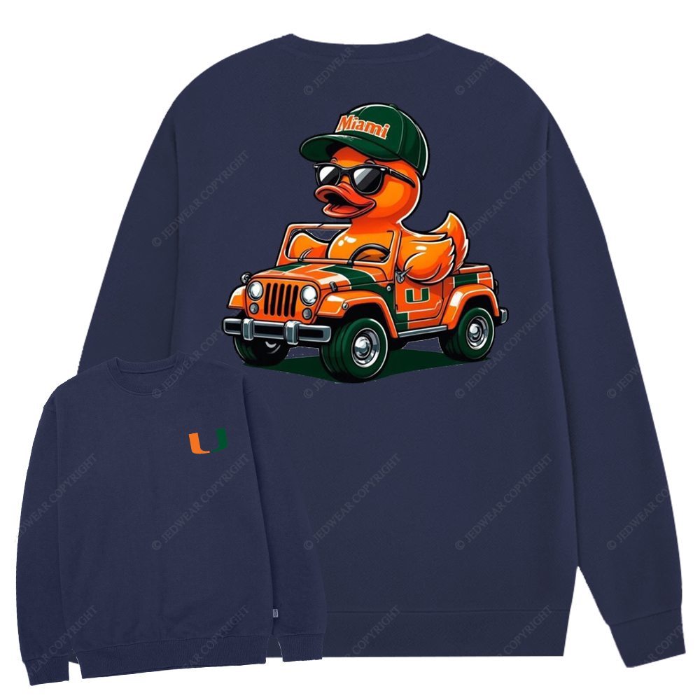 University Of Miami Duck Jp Crew Neck Sweatshirt